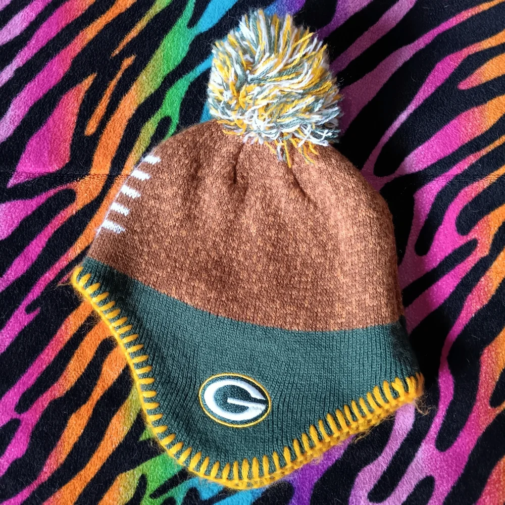 💚💛 Green Bay Packers Infant Knit Hat Winter Baby Football NFL Team Apparel